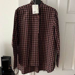 COS button down plaid shirt